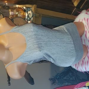 Bebe metallic adjustable strap tank top XS EUC